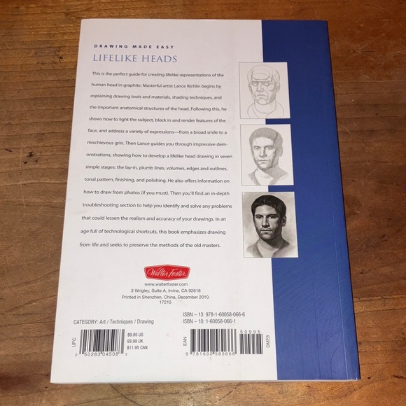 Lifelike Heads Drawing Guide - Blue and White - Picture 4 of 15